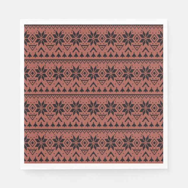 Weihnachtsschmuck nordischer Winterskandinavischer Serviette (Vorderseite)