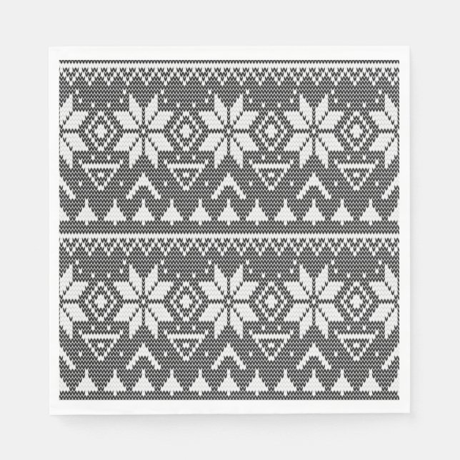 Weihnachtsschmuck nordischer Winterskandinavischer Serviette (Vorderseite)