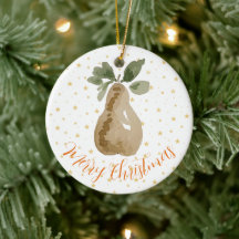 Weihnachtsschmuck Original Wasserfarbenpear