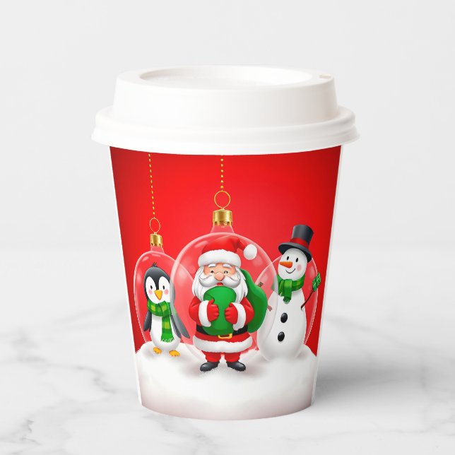 Weihnachtsschmuck Pappbecher (Vorderseite)