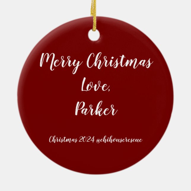 Weihnachtsschmuck Parker 2024 (Hinten)