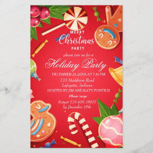 Weihnachtsschmuck-Party Einladung Flyer