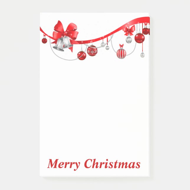 Weihnachtsschmuck Post-it Klebezettel (Vorderseite)