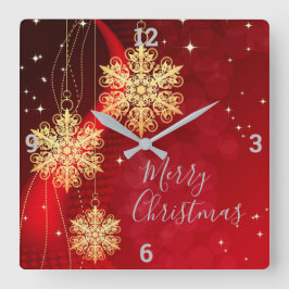 Weihnachtsschmuck Quadratische Wanduhr