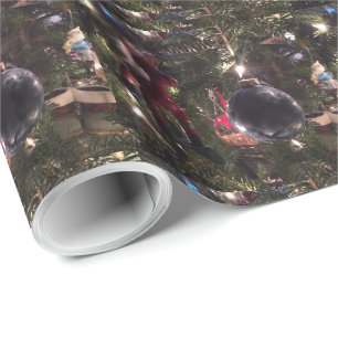 Weihnachtsschmuck Rocking Horse Tree Geschenkpapier