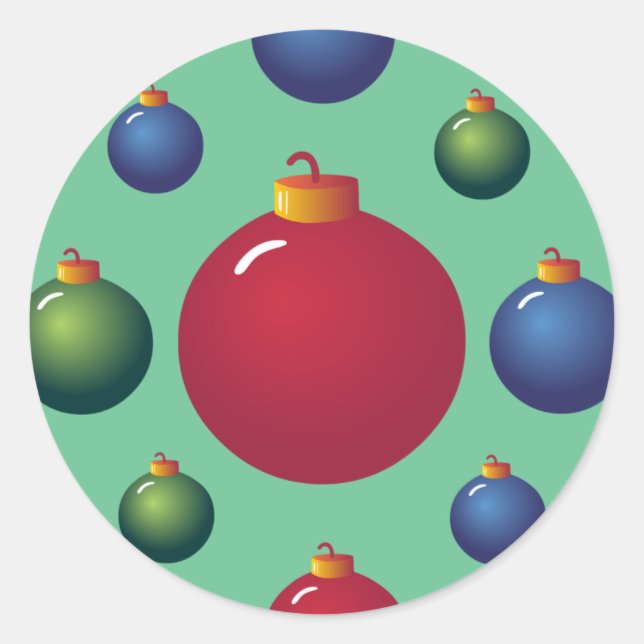 Weihnachtsschmuck Runder Aufkleber (Vorderseite)