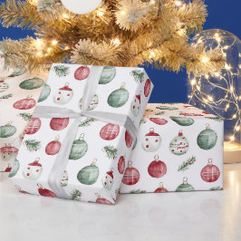 Weihnachtsschmuck rustikale Aquarell Geschenkpapier