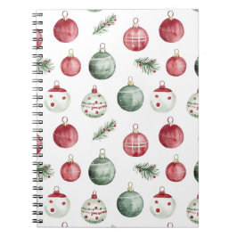 Weihnachtsschmuck rustikale Aquarell Notizblock