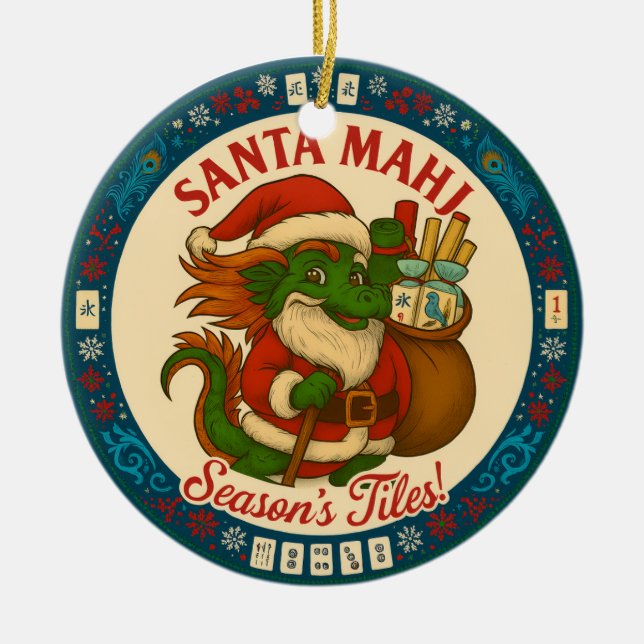 Weihnachtsschmuck Santa Mahj  (Vorne)