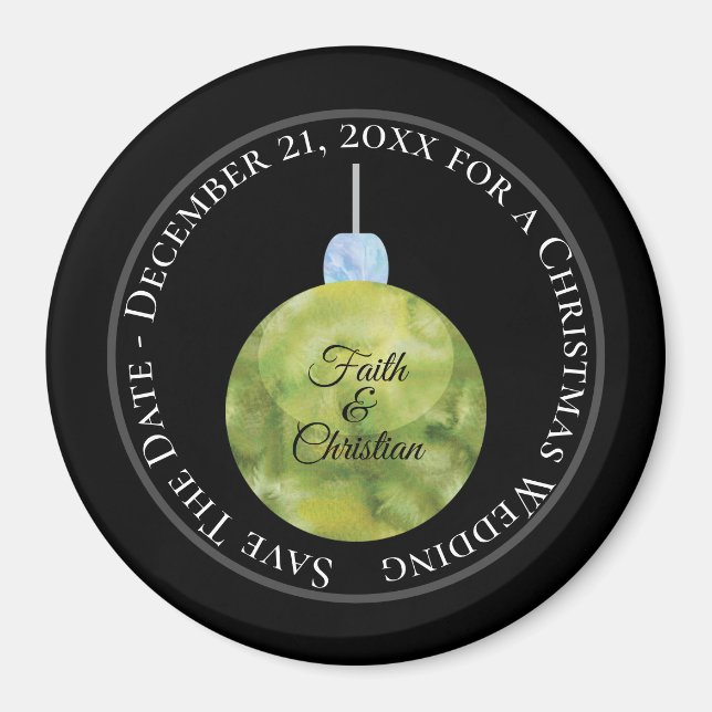 Weihnachtsschmuck/Save the Date/Hochzeit Magnet (Vorne)
