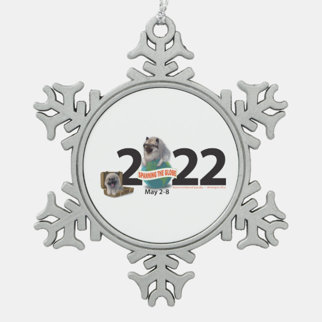 Weihnachtsschmuck Schneeflocken Zinn-Ornament (Vorderseite)