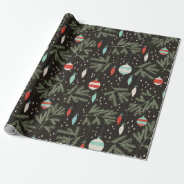 Weihnachtsschmuck Schwarz Gemustert Geschenkpapier