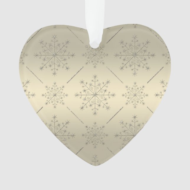 Weihnachtsschmuck - Silver N Gold Glitzer Ornament (Vorderseite)