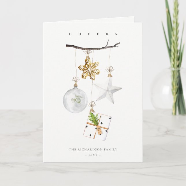 Weihnachtsschmuck Star Cookie Chime Cheers Karte (Vorderseite)