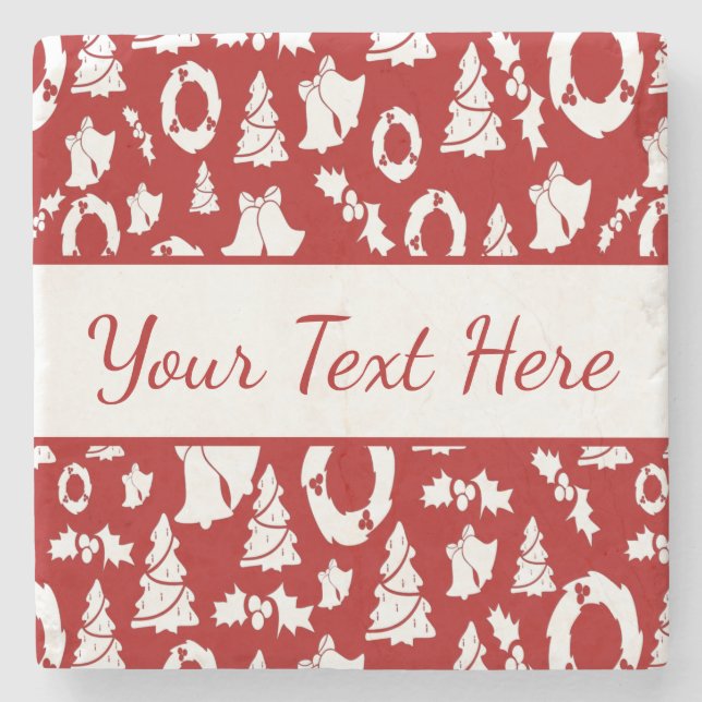 Weihnachtsschmuck Steinuntersetzer (Vorderseite)