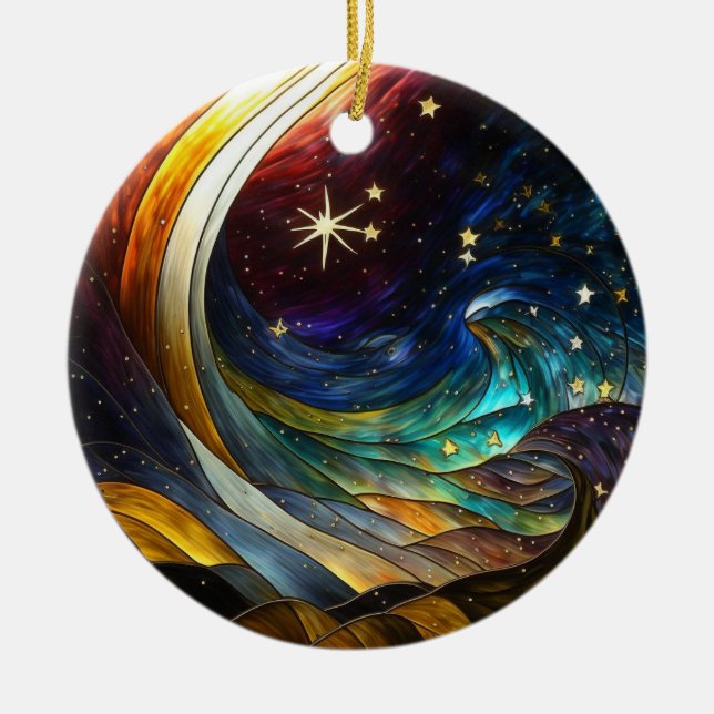 Weihnachtsschmuck Stilisierte Comet Illustration (Vorne)