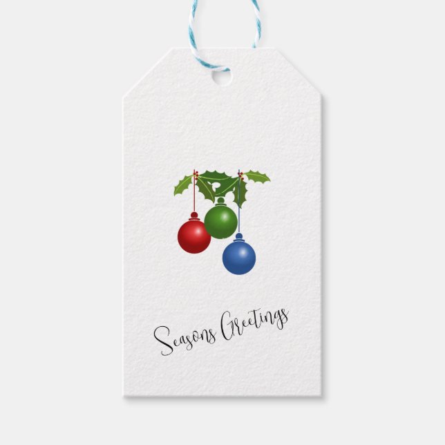 Weihnachtsschmuck und persönliche Geschenketikette Geschenkanhänger (Vorderseite)