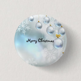 Weihnachtsschmuck und Schneeflocken Button