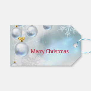 Weihnachtsschmuck und Schneeflocken Geschenkanhänger