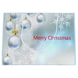 Weihnachtsschmuck und Schneeflocken Große Geschenktüte