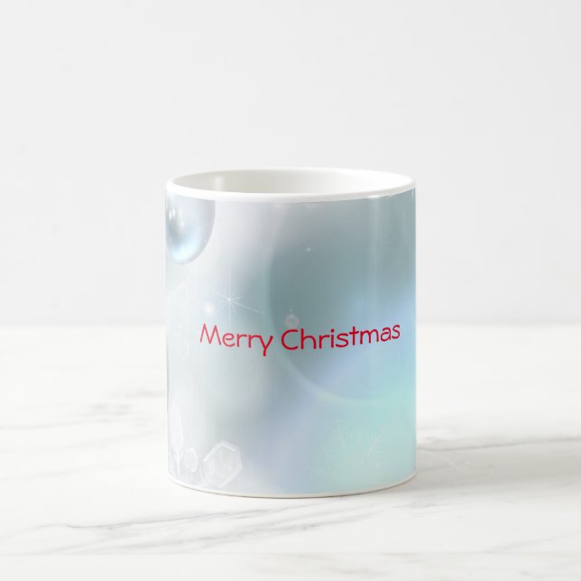 Weihnachtsschmuck und Schneeflocken Kaffeetasse (Mittel)