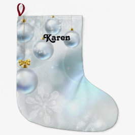 Weihnachtsschmuck und Schneeflocken Weihnachtsstoc Großer Weihnachtsstrumpf
