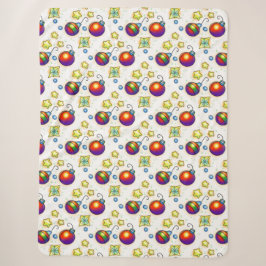 Weihnachtsschmuck und Sterne drucken Sherpadecke
