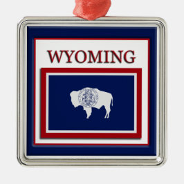 Weihnachtsschmuck unter der Flagge des Wyoming-Sta