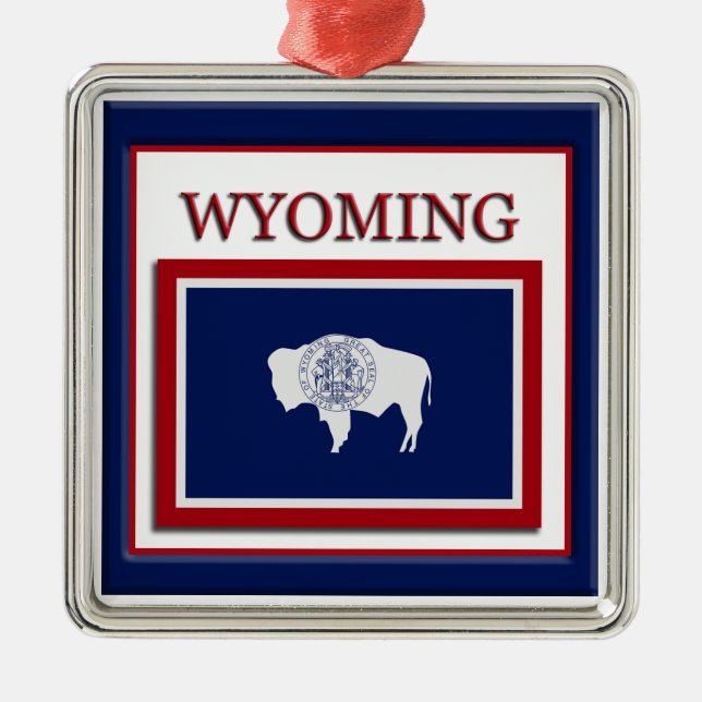 Weihnachtsschmuck unter der Flagge des Wyoming-Sta (Vorne)