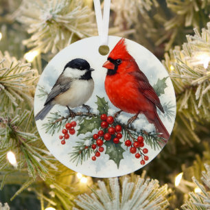Weihnachtsschmuck Vogel Kardinal und Meise