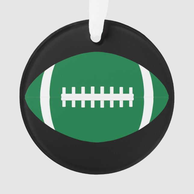 Weihnachtsschmuck von Green und Black Football Pla Ornament (Vorderseite)