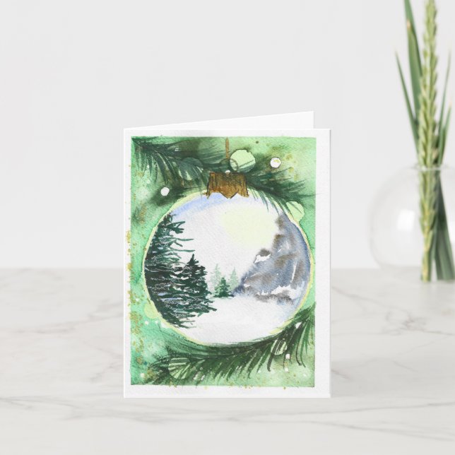 Weihnachtsschmuck, Wasserfarben, original in Druck (Vorderseite)