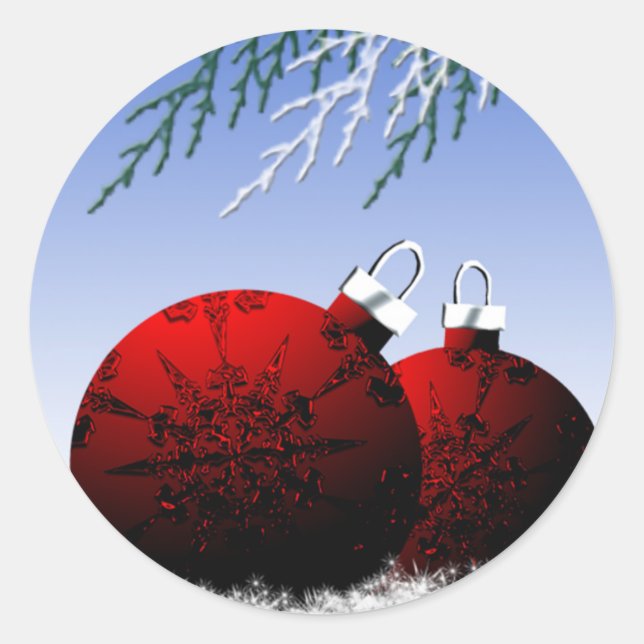 Weihnachtsschmuck Weihnachten Umschlag Aufkleber W (Vorderseite)