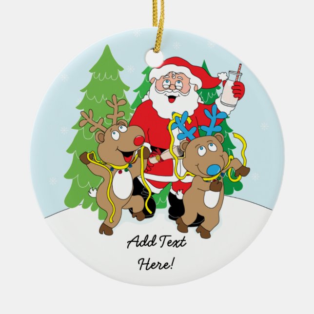 Weihnachtsschmuck Weihnachten und Rentier Persönli (Vorne)