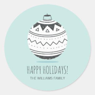 Weihnachtsschmuck Weihnachtsaufkleber Runder Aufkleber
