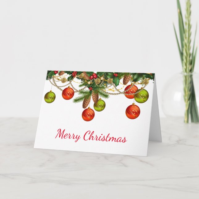 Weihnachtsschmuck Weihnachtskarte Feiertagskarte (Vorderseite)