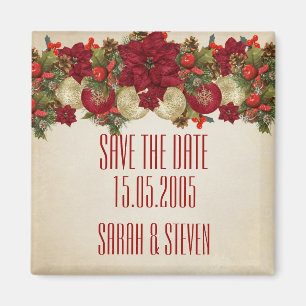 Weihnachtsschmuck Winter Save the Date Magnet
