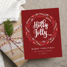 Weihnachtsschmuck Wreath Holly Jolly Non-Foto