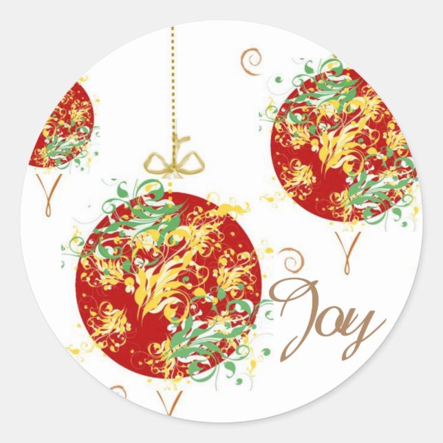 Weihnachtsschmucksticker Runder Aufkleber (Vorderseite)