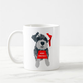 Weihnachtsschnauzer Hund Weihnachtsmannmütze Tasse
