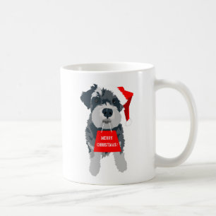 Weihnachtsschnauzer Hund Weihnachtsmannmütze Tasse