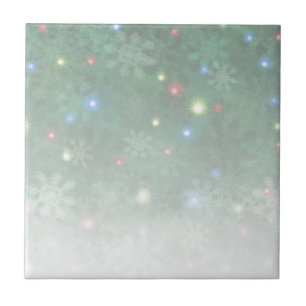 Weihnachtsschnee beleuchtet II Fliese