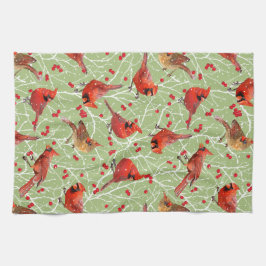 Weihnachtsschnee-Kardinäle | Sellerie | Geschirrtuch