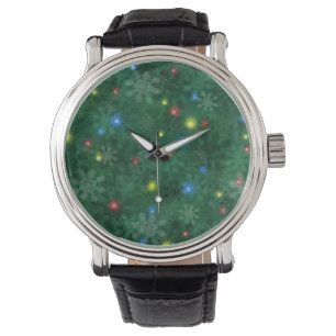 Weihnachtsschnee-Lichter Armbanduhr