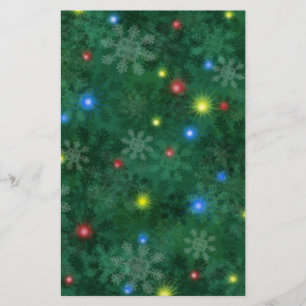 Weihnachtsschnee-Lichter Briefpapier