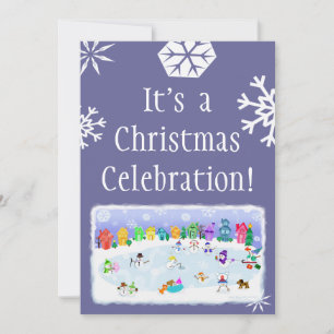 Weihnachtsschnee-Party Einladung