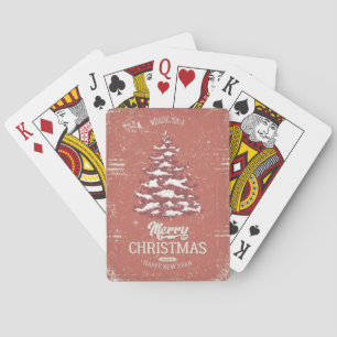 Weihnachtsschnee Pine Tree Spielkarten