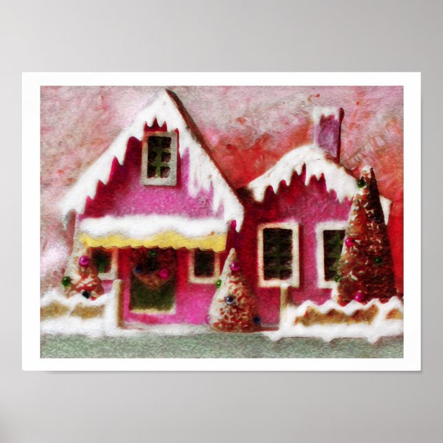 Weihnachtsschnee ~ Print Poster Moderner Stil (Vorne)