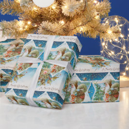 Weihnachtsschnee Santa Geschenkpapier