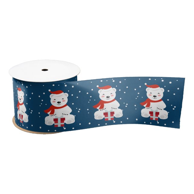 Weihnachtsschnee Satinband (Spule)